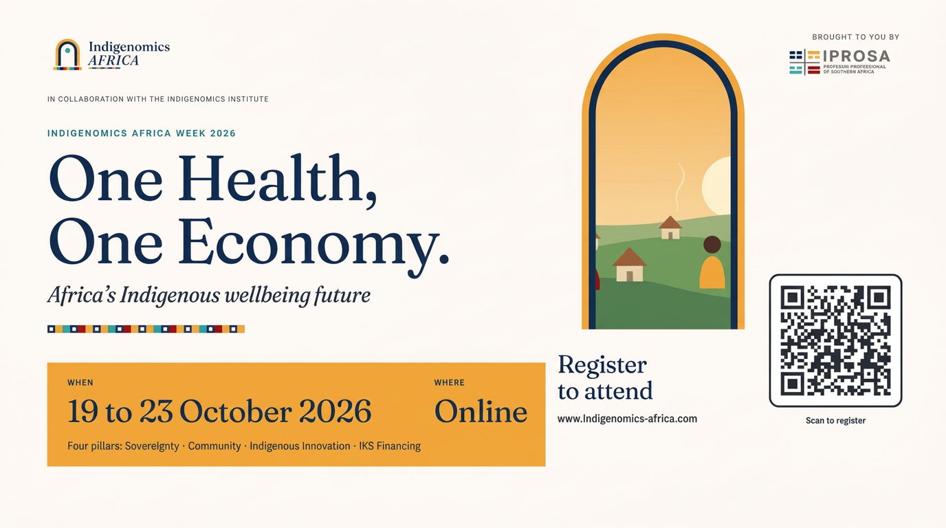 Indigenomics Africa Week 2026: One Health, One Economy. Online, 19 to 23 October 2026.